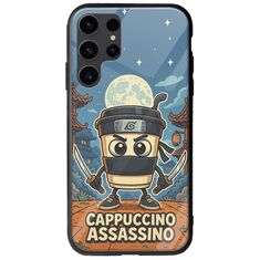 Brainrot - Cappuccino Assasino Samsung Galaxy S23 Ultra 5G Groove TPU (Tempered Glass και TPU)