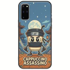 Brainrot - Cappuccino Assasino Samsung Galaxy S20 Plus Black TPU (Μαύρη Σιλικόνη)
