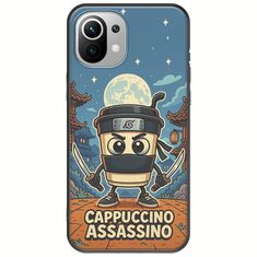 Brainrot - Cappuccino Assasino Xiaomi Mi 11 Lite / 11 Lite NE / 5G Black TPU (Μαύρη Σιλικόνη)