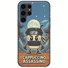 Brainrot - Cappuccino Assasino Samsung Galaxy S23 Ultra 5G Black TPU (Μαύρη Σιλικόνη)