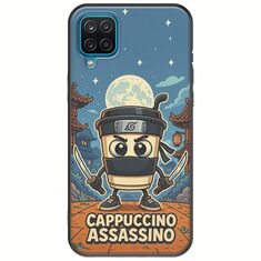 Brainrot - Cappuccino Assasino Samsung Galaxy A12 Black TPU (Μαύρη Σιλικόνη)