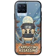 Brainrot - Cappuccino Assasino Realme 8 / 8 Pro Groove TPU (Tempered Glass και TPU)