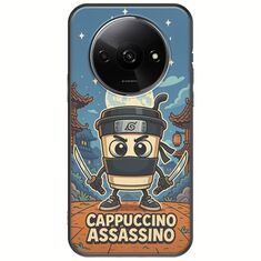Brainrot - Cappuccino Assasino Xiaomi Redmi A3 Black TPU (Μαύρη Σιλικόνη)