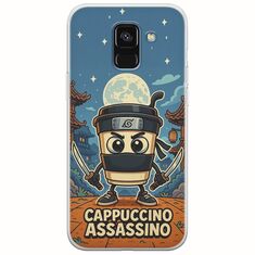 Brainrot - Cappuccino Assasino Samsung Galaxy A8(2018) Flexible TPU (Διάφανη Σιλικόνη)