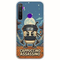 Brainrot - Cappuccino Assasino Realme 5 Pro Flexible TPU (Διάφανη Σιλικόνη)