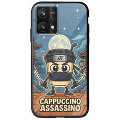 Brainrot - Cappuccino Assasino Realme 9 Pro Plus Groove TPU (Tempered Glass και TPU)