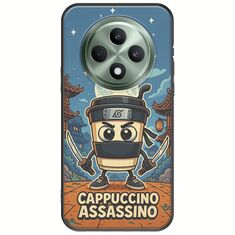 Brainrot - Cappuccino Assasino Oppo Reno 12 FS 5G  Black TPU (Μαύρη Σιλικόνη)