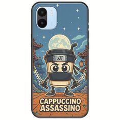 Brainrot - Cappuccino Assasino Xiaomi Redmi A2 Black TPU (Μαύρη Σιλικόνη)