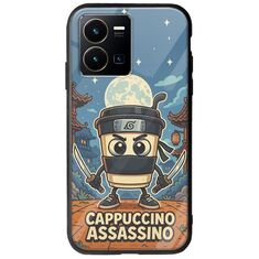 Brainrot - Cappuccino Assasino Vivo Y35 Groove TPU (Tempered Glass και TPU)