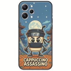 Brainrot - Cappuccino Assasino Xiaomi Redmi 12 5G Black TPU (Μαύρη Σιλικόνη)