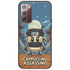 Brainrot - Cappuccino Assasino Samsung Galaxy Note 20 Black TPU (Μαύρη Σιλικόνη)