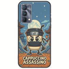 Brainrot - Cappuccino Assasino Realme GT 5G Black TPU (Μαύρη Σιλικόνη)