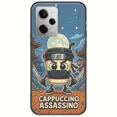 Brainrot - Cappuccino Assasino Xiaomi Redmi Note 12 Pro Plus 5G Black TPU (Μαύρη Σιλικόνη)