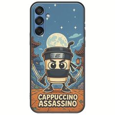 Brainrot - Cappuccino Assasino Samsung Galaxy M15 5G Black TPU (Μαύρη Σιλικόνη)