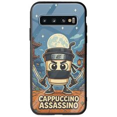 Brainrot - Cappuccino Assasino Samsung Galaxy S10 Groove TPU (Tempered Glass και TPU)