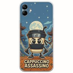 Brainrot - Cappuccino Assasino Samsung Galaxy F04 Flexible TPU (Διάφανη Σιλικόνη)