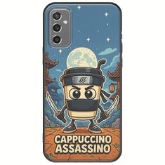Brainrot - Cappuccino Assasino Samsung Galaxy M13 4G Black TPU (Μαύρη Σιλικόνη)