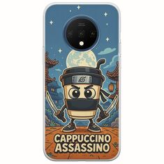 Brainrot - Cappuccino Assasino OnePlus 7T Flexible TPU (Διάφανη Σιλικόνη)