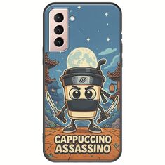 Brainrot - Cappuccino Assasino Samsung Galaxy S21 Black TPU (Μαύρη Σιλικόνη)