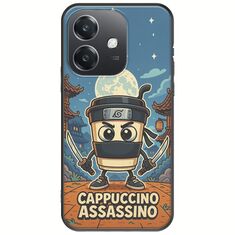 Brainrot - Cappuccino Assasino Oppo A40 Black TPU (Μαύρη Σιλικόνη)