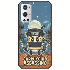 Brainrot - Cappuccino Assasino OnePlus 9 Pro Black TPU (Μαύρη Σιλικόνη)