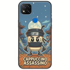 Brainrot - Cappuccino Assasino Xiaomi Redmi 9C Black TPU (Μαύρη Σιλικόνη)