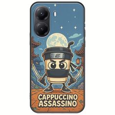 Brainrot - Cappuccino Assasino Xiaomi Poco X7 Pro 5G Black TPU (Μαύρη Σιλικόνη)