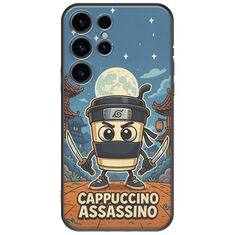 Brainrot - Cappuccino Assasino Samsung Galaxy S24 Ultra 5G Black TPU (Μαύρη Σιλικόνη)