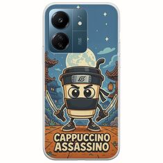 Brainrot - Cappuccino Assasino Xiaomi Redmi 13C Flexible TPU (Διάφανη Σιλικόνη)