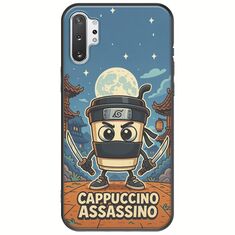 Brainrot - Cappuccino Assasino Samsung Galaxy Note 10 Plus Black TPU (Μαύρη Σιλικόνη)