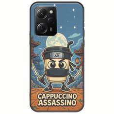 Brainrot - Cappuccino Assasino Xiaomi Poco X5 Pro 5G Black TPU (Μαύρη Σιλικόνη)