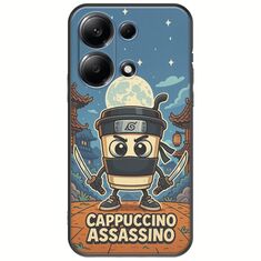 Brainrot - Cappuccino Assasino Xiaomi Redmi Note 13 Pro 4G Black TPU (Μαύρη Σιλικόνη)