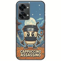 Brainrot - Cappuccino Assasino OnePlus Nord 2T 5G Black TPU (Μαύρη Σιλικόνη)
