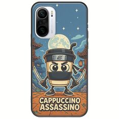 Brainrot - Cappuccino Assasino Xiaomi Poco F3 Black TPU (Μαύρη Σιλικόνη)