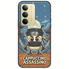 Brainrot - Cappuccino Assasino Realme C75 4G Black TPU (Μαύρη Σιλικόνη)