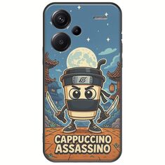 Brainrot - Cappuccino Assasino Xiaomi Redmi Note 13 Pro Plus 5G Black TPU (Μαύρη Σιλικόνη)