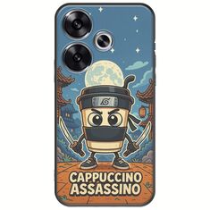Brainrot - Cappuccino Assasino Xiaomi Poco F6 5G Black TPU (Μαύρη Σιλικόνη)
