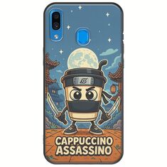 Brainrot - Cappuccino Assasino Samsung Galaxy A20e Black TPU (Μαύρη Σιλικόνη)