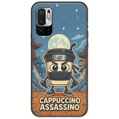Brainrot - Cappuccino Assasino Xiaomi Redmi Note 10 5G Black TPU (Μαύρη Σιλικόνη)