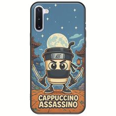 Brainrot - Cappuccino Assasino Samsung Galaxy Note 10 Black TPU (Μαύρη Σιλικόνη)