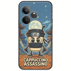 Brainrot - Cappuccino Assasino Realme GT 6T 5G Black TPU (Μαύρη Σιλικόνη)