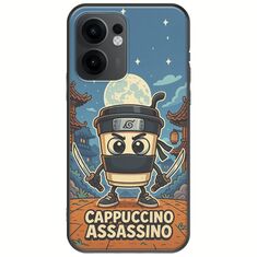 Brainrot - Cappuccino Assasino Oppo Reno 13 F 5G Black TPU (Μαύρη Σιλικόνη)