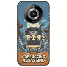 Brainrot - Cappuccino Assasino Realme 11 Pro 5G Black TPU (Μαύρη Σιλικόνη)