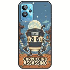 Brainrot - Cappuccino Assasino Realme GT2 Pro Black TPU (Μαύρη Σιλικόνη)