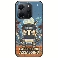 Brainrot - Cappuccino Assasino Xiaomi Redmi Note 14 4G Black TPU (Μαύρη Σιλικόνη)