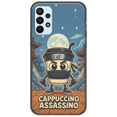 Brainrot - Cappuccino Assasino Samsung Galaxy A23 5G Black TPU (Μαύρη Σιλικόνη)