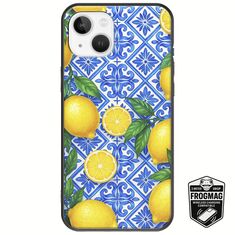 Lemon Garden iPhone 14 FrogMag 3M (Wireless Ready, Drop Tested, Black Frame & Edges)