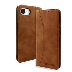 Θήκη Bodycell PU Leather Book iPhone 16e σε καφέ χρώμα