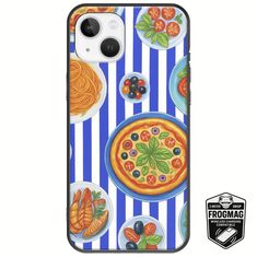 Mediterranean Feast iPhone 14 FrogMag 3M (Wireless Ready, Drop Tested, Black Frame & Edges)