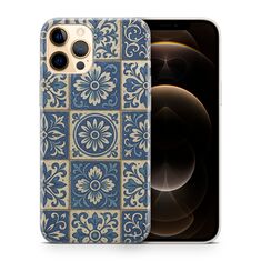 θήκη κινητού με γαλάζια μωσαϊκά πλακάκια σε μεσογειακό στυλ